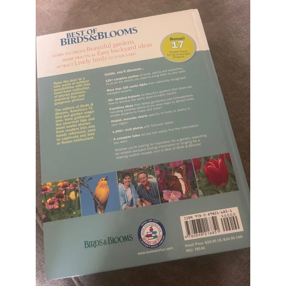 Best of Birds & Blooms Hardcover Book 2007 Reader's Digest Gardening Bird Facts